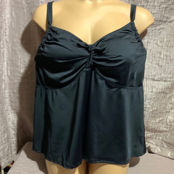 Swimsuits For All Swim Swimsuits For All Tankini Top Black Size 26